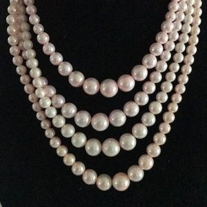 Pink 13" Faux Pearl Necklace